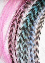 100% pure quality grizzly roosters feathers for hair extensions