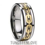 Summer Latest Gold-plated Unisex Tungsten Wedding Ring - Free Shipping