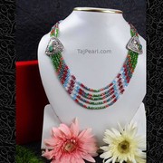 Glass Beads Necklaces from TajPearl.com. Worldwide shipping available