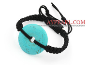 Simple Design Donut Shape Turquoise Bracelet