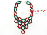 2013 Christmas Design Green Agate Necklace