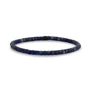 4mm Blue Sodalite Hematite Bead Bracelet