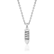 Personalized Cremation Bullet Black Steel Urn Pendant for Ashes